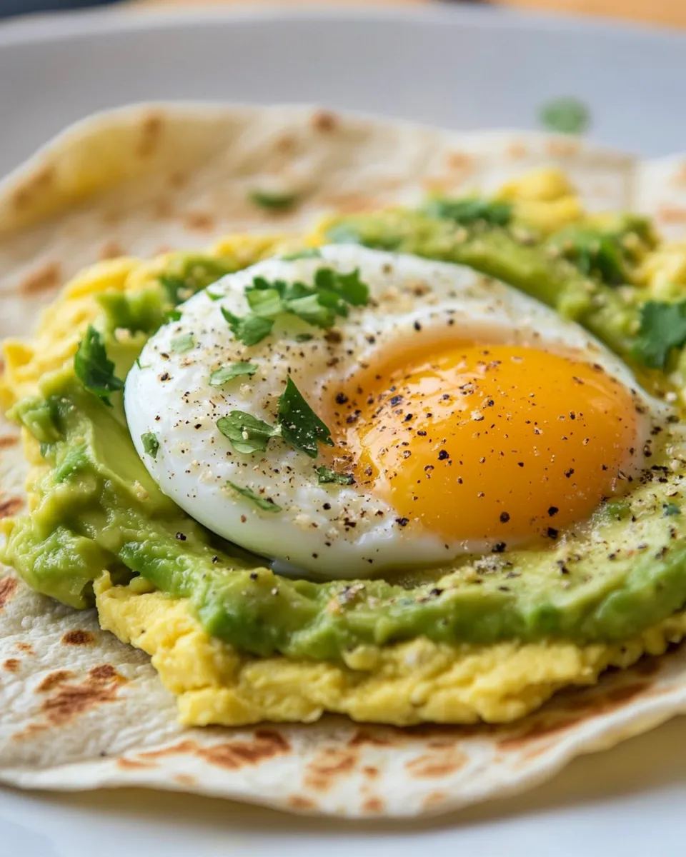 Easy Avocado & Egg Protein Wrap recipe photo