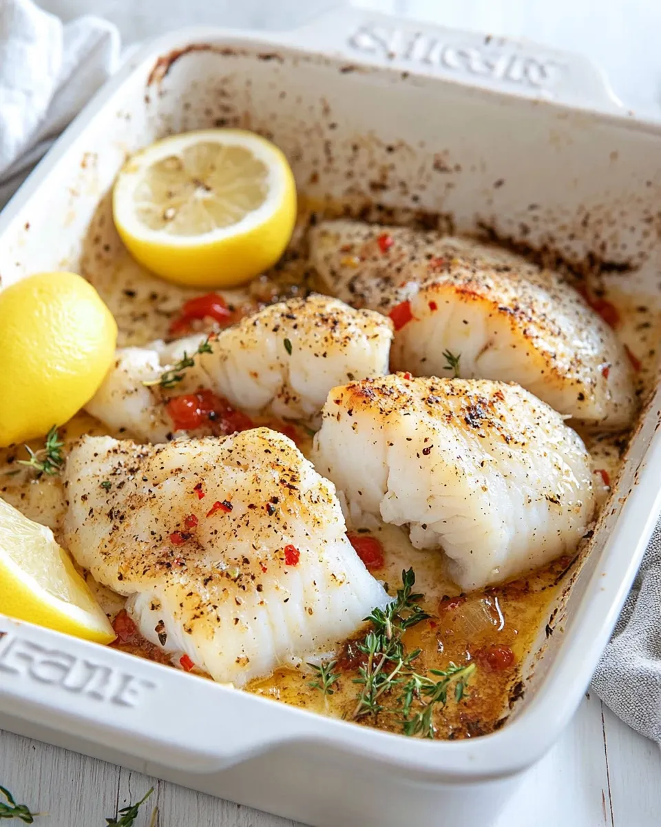 Savory Baked Cod Recipe dish photo