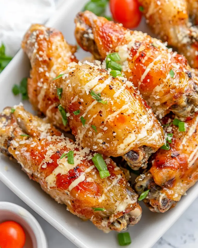 Homemade Baked Garlic Parmesan Chicken Wings photo