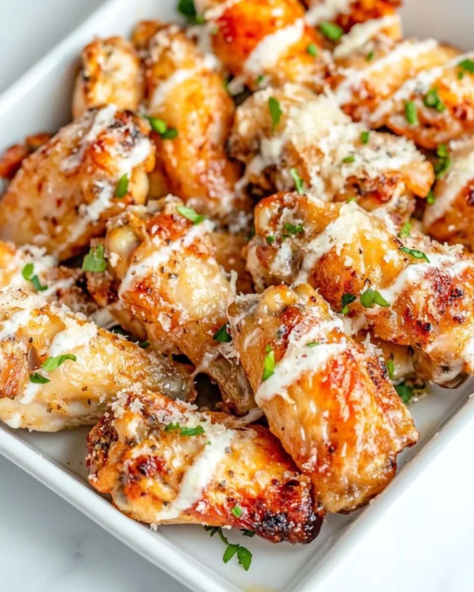 Classic Baked Garlic Parmesan Chicken Wings image