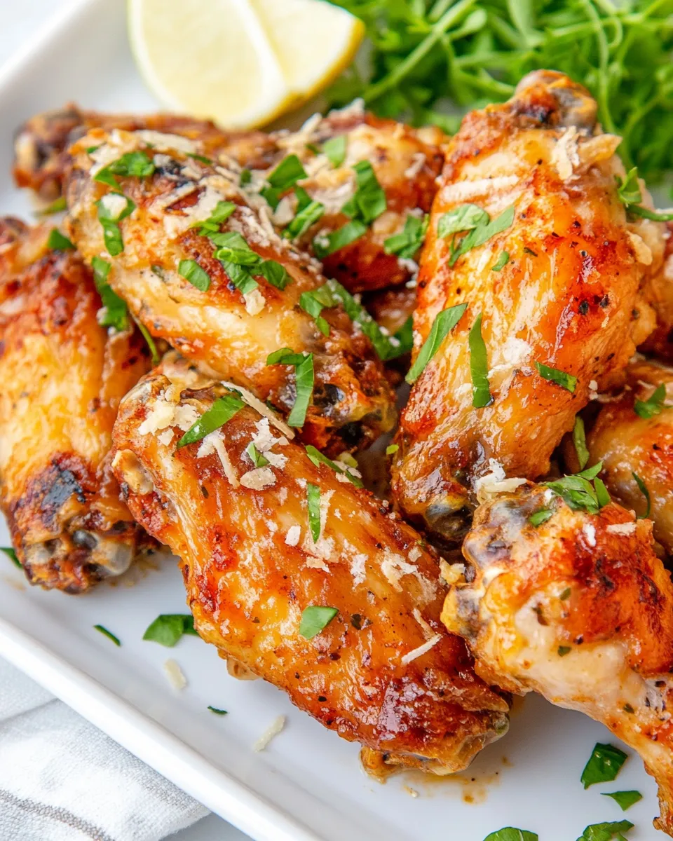 Easy Baked Garlic Parmesan Chicken Wings recipe photo