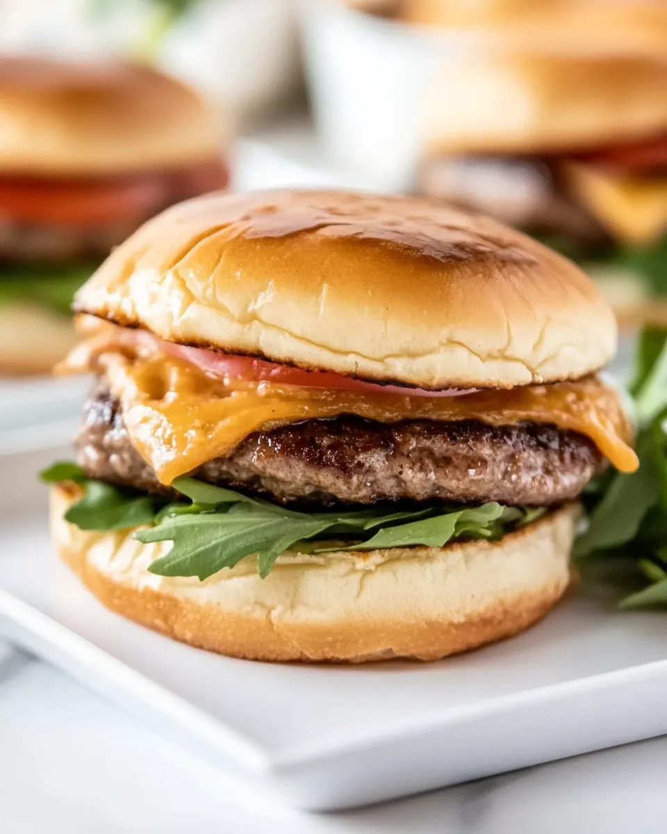 Healthy Baked Hamburgers food shot