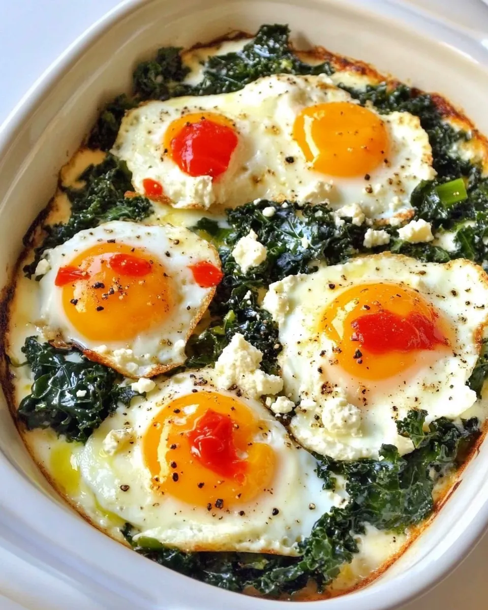Easy Baked Kale and Eggs with Ricotta photo