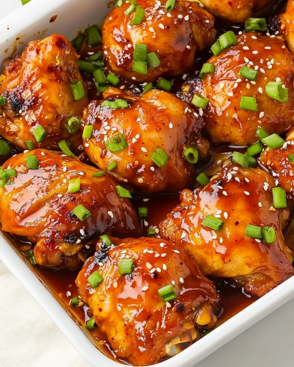 Easy Baked Korean BBQ Chicken Thighs photo