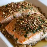 Easy Baked Salmon with Honey Mustard and Pecan-Panko Crust photo