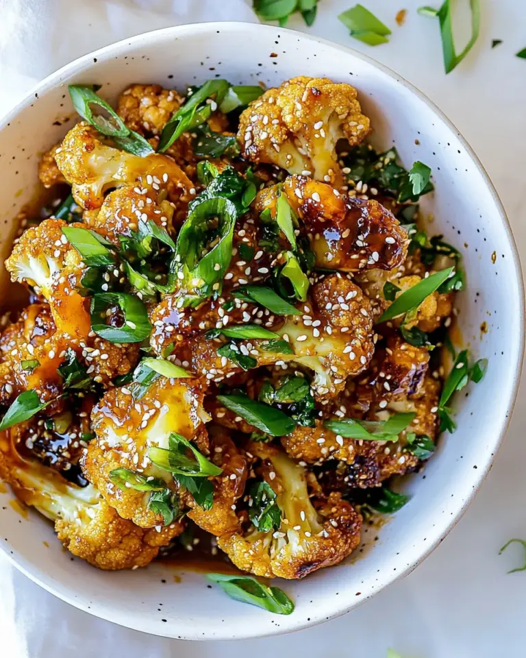 Simple Baked Sesame Orange Cauliflower. photo