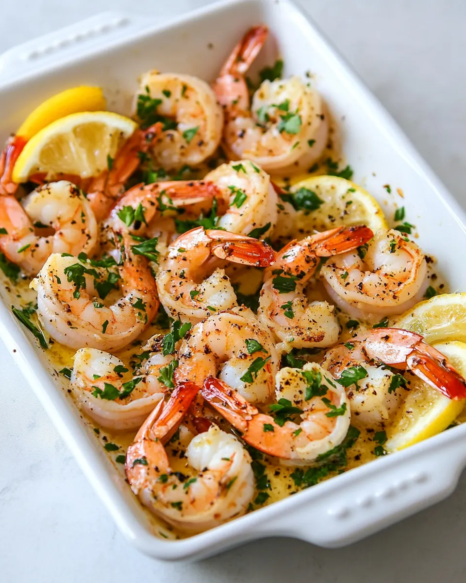 Easy Baked Shrimp (with Garlic Lemon Butter Sauce) photo