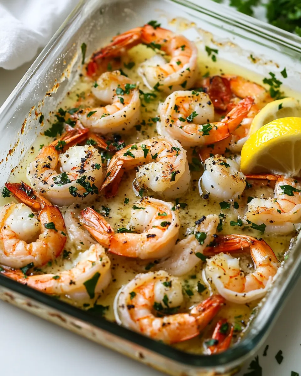 Savory Baked Shrimp (with Garlic Lemon Butter Sauce) recipe photo
