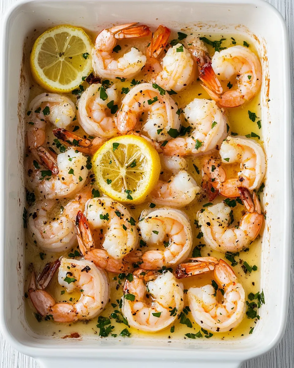 Quick Baked Shrimp (with Garlic Lemon Butter Sauce) shot