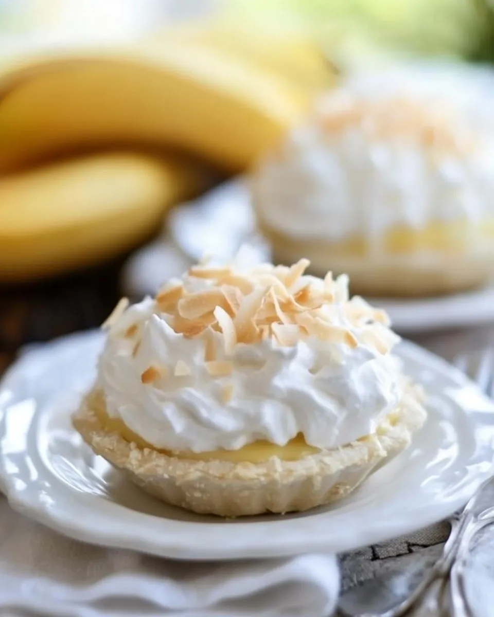 Easy Banana Coconut Cream Pies recipe photo