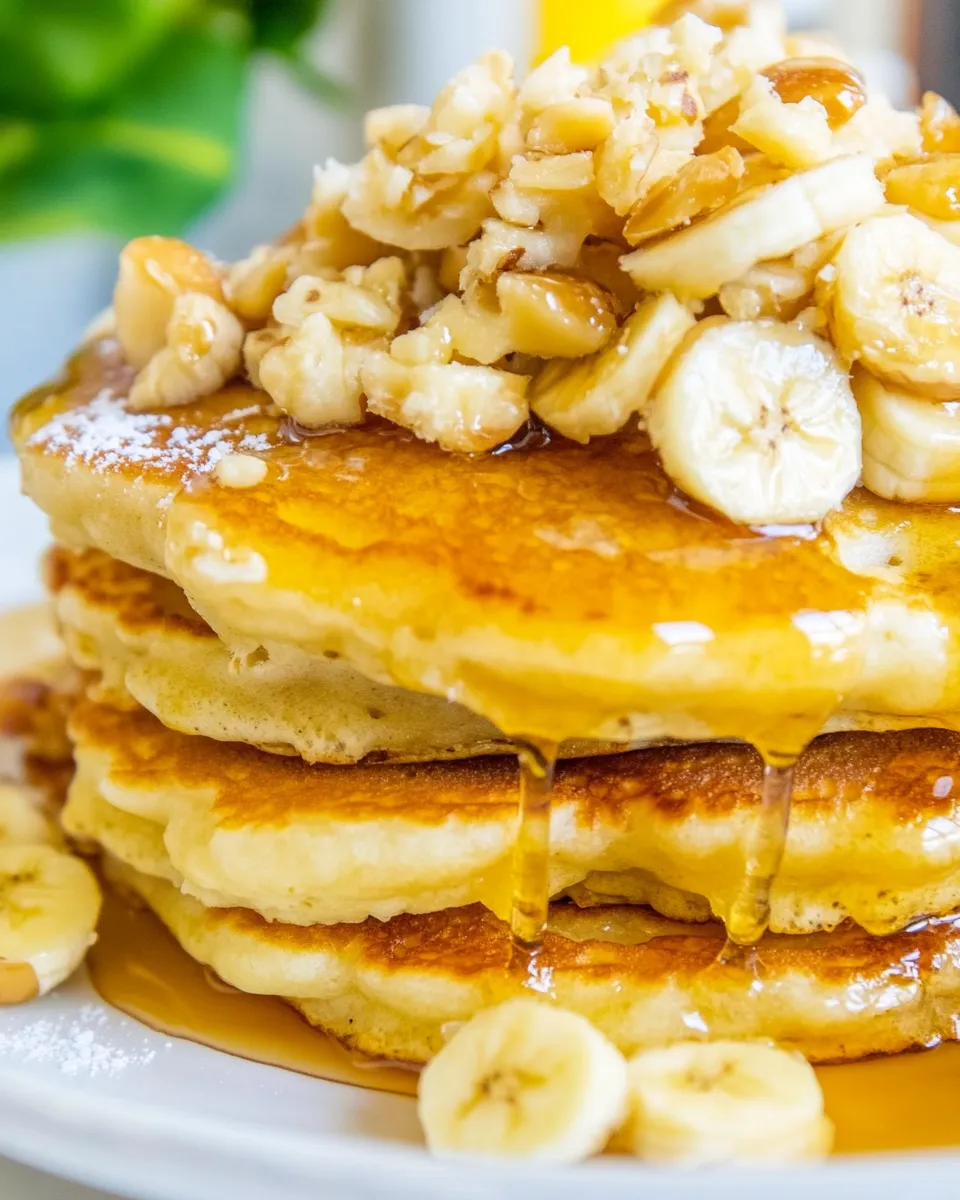 Homemade Banana Macadamia Pancakes photo