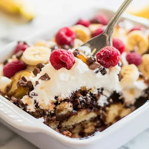 Homemade Banana Split Dump Cake photo