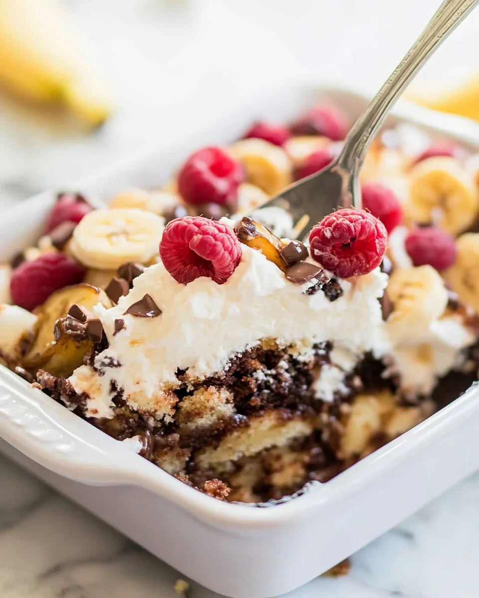 Homemade Banana Split Dump Cake photo