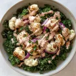 Fresh Bang Bang Cauliflower Kale Salad. photo