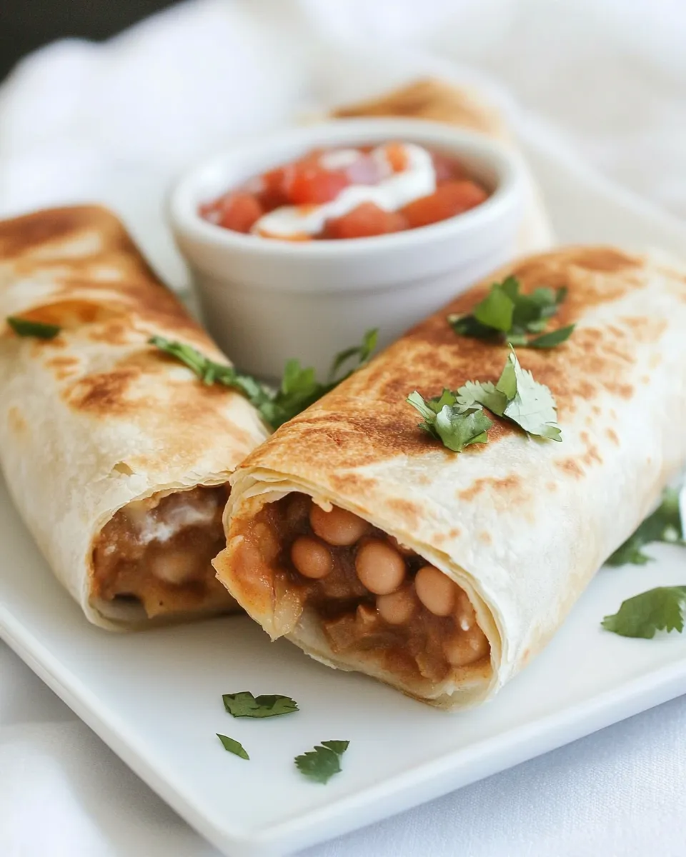 Homemade Bean Chimichangas photo