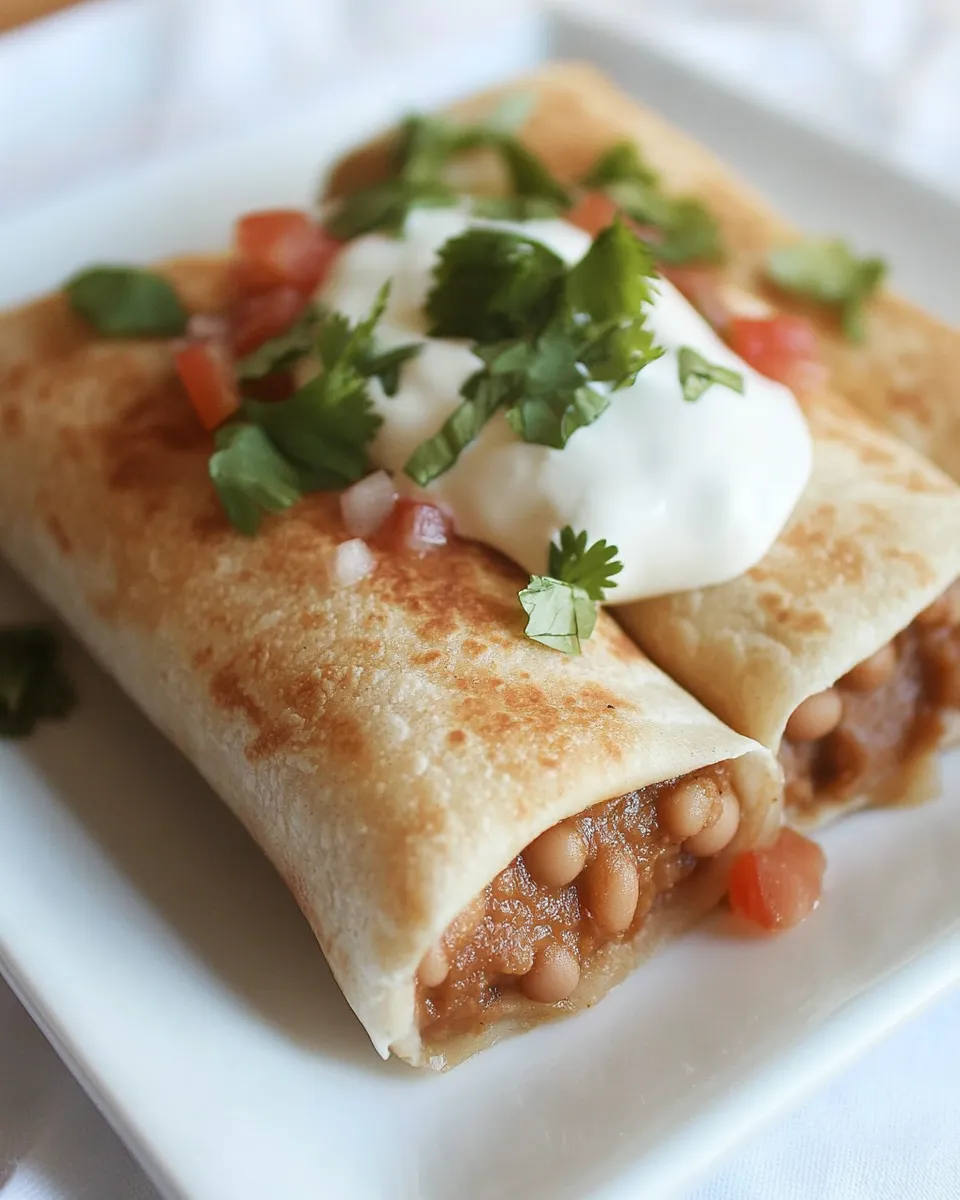Easy Bean Chimichangas recipe photo