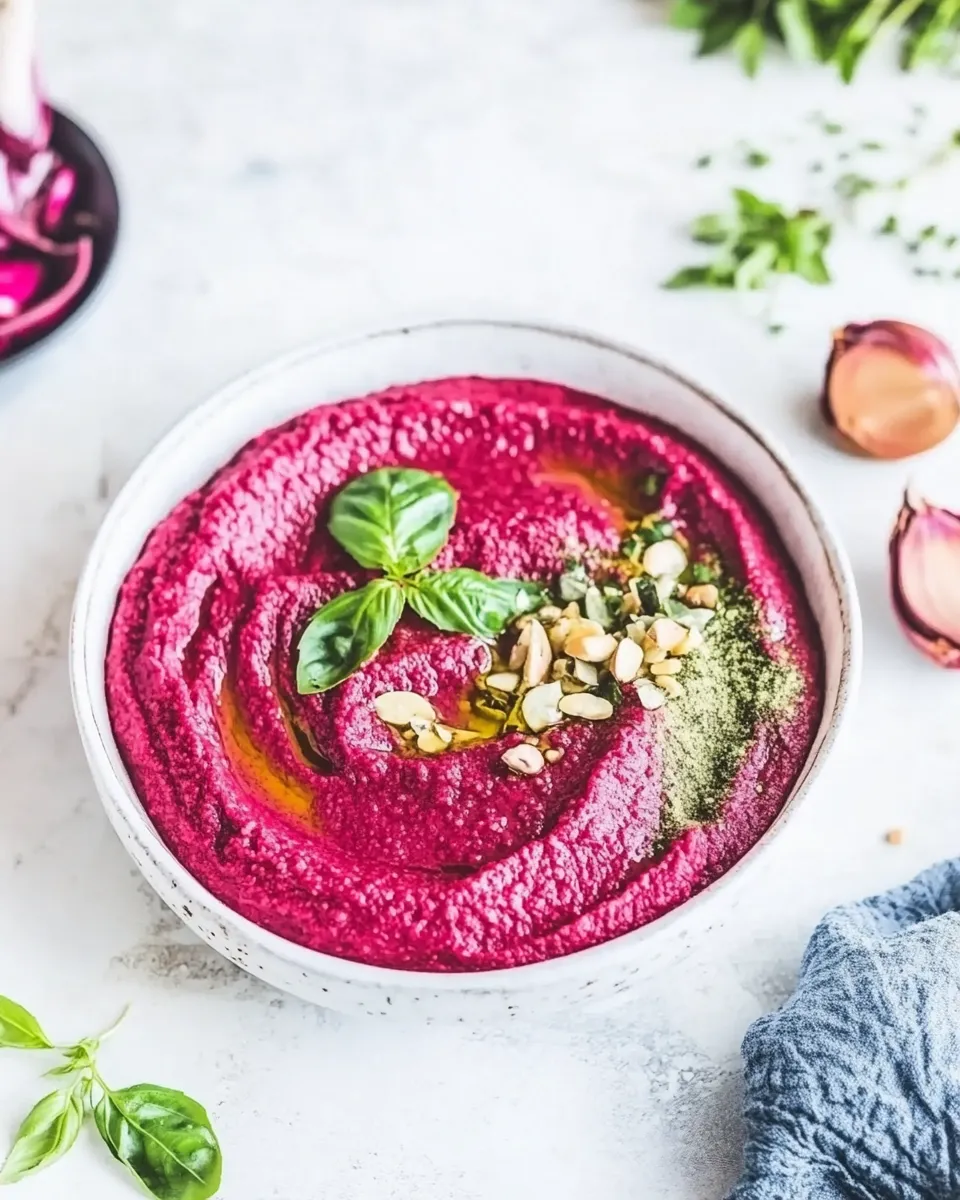 Classic Beet Hummus Dip, Spread or Snack! image