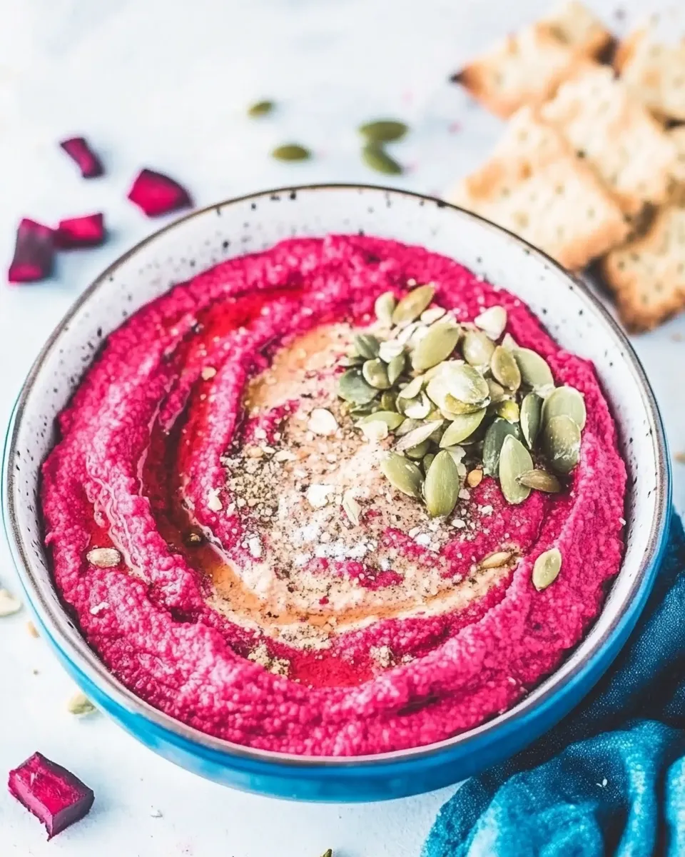 Easy Beet Hummus Dip, Spread or Snack! recipe photo