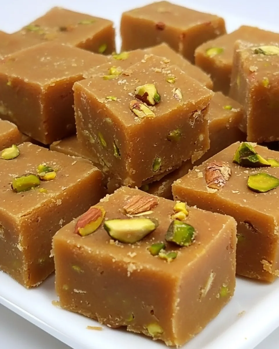 Classic Besan Ki Barfi (Pakistani Chickpea Pistachio Fudge) image