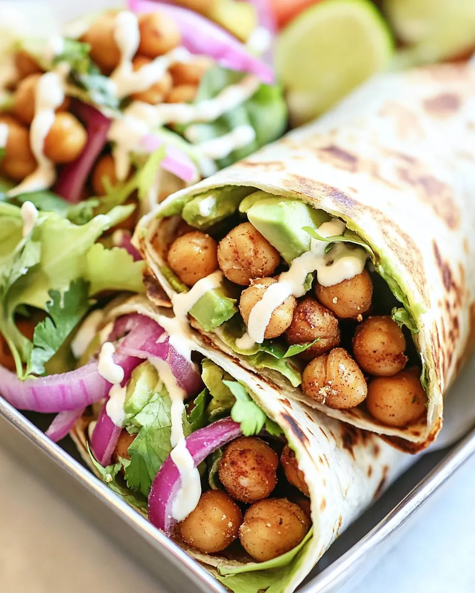 Delicious Best Roasted Chickpeas Wrap image