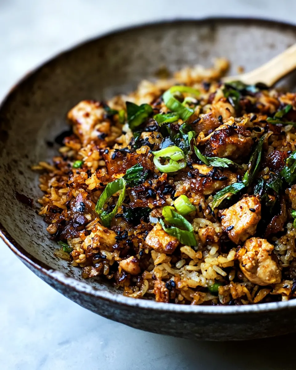 Simple Better Than Takeout Sesame Ginger Chicken Fried Rice. picture