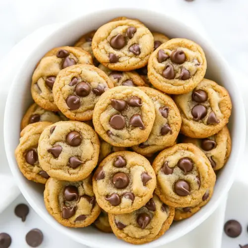 Homemade Bite-Sized Brown Butter Chocolate Chip Cookies photo
