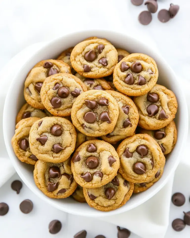 Homemade Bite-Sized Brown Butter Chocolate Chip Cookies photo