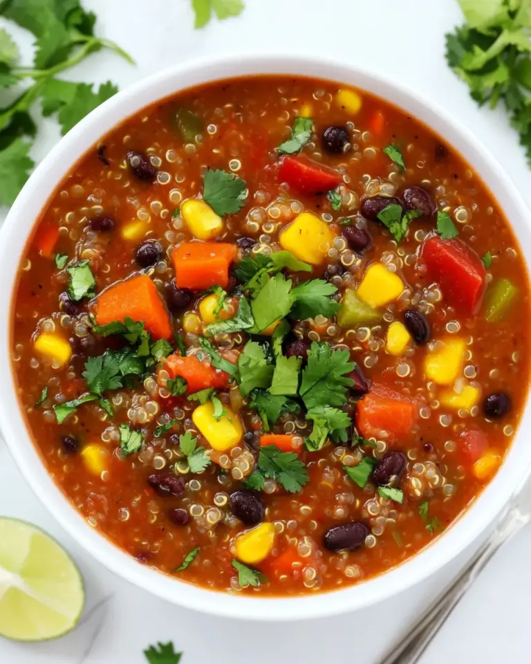 Easy Black Bean Quinoa Soup (Easy!) recipe photo