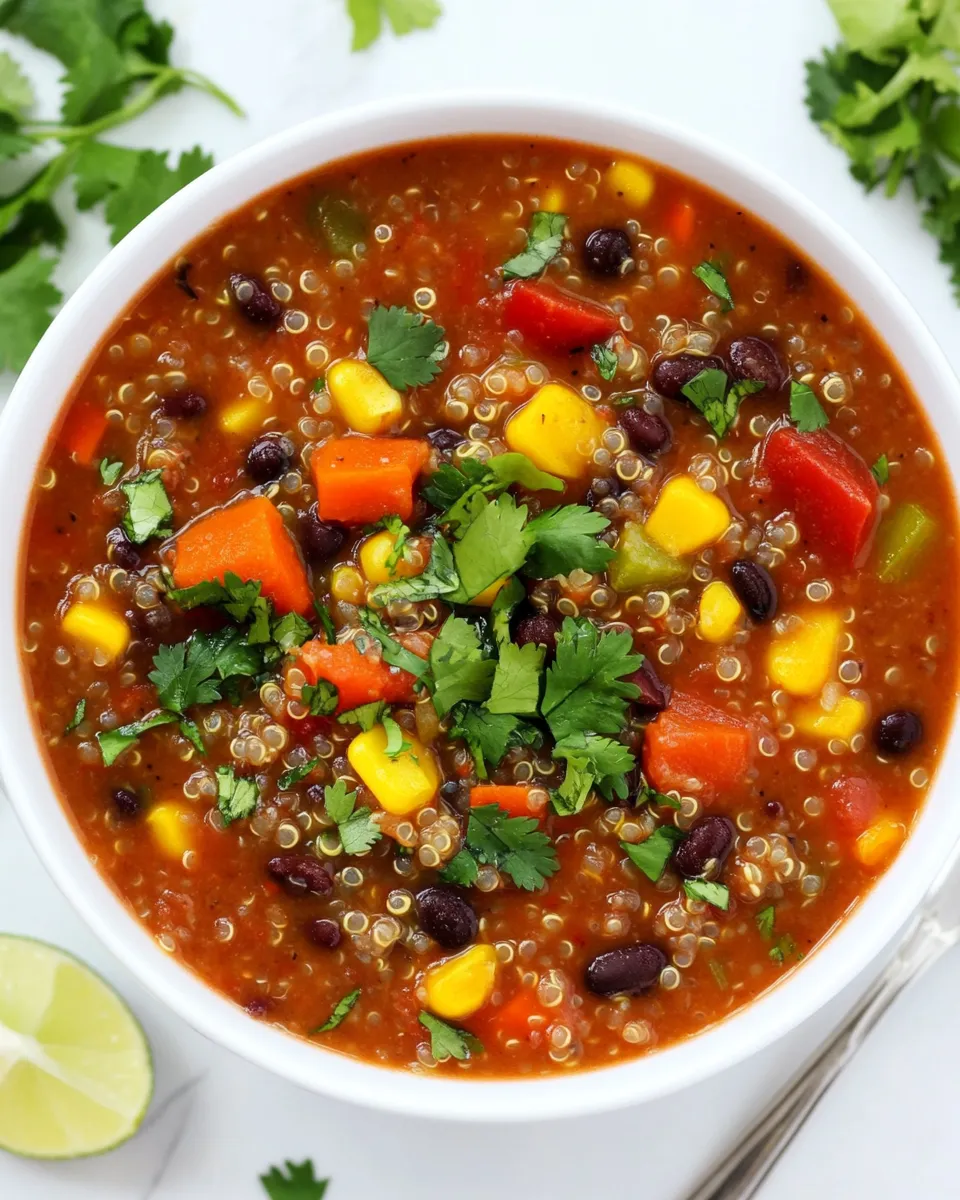 Easy Black Bean Quinoa Soup (Easy!) recipe photo
