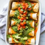 Homemade Black Bean and Tofu Enchiladas with Creamy Cilantro Lime Sauce photo