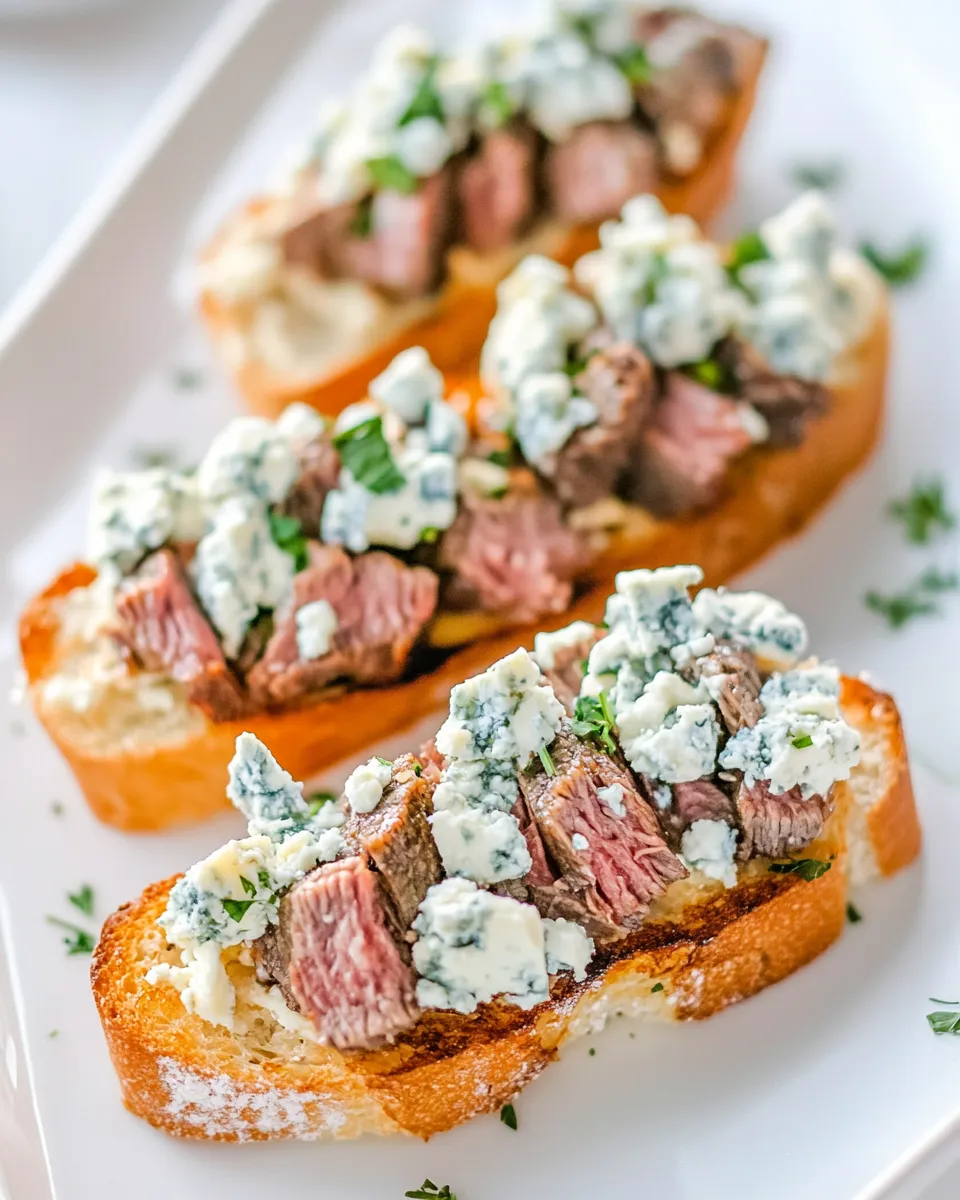 Classic Blue Cheese and Steak Crostini image