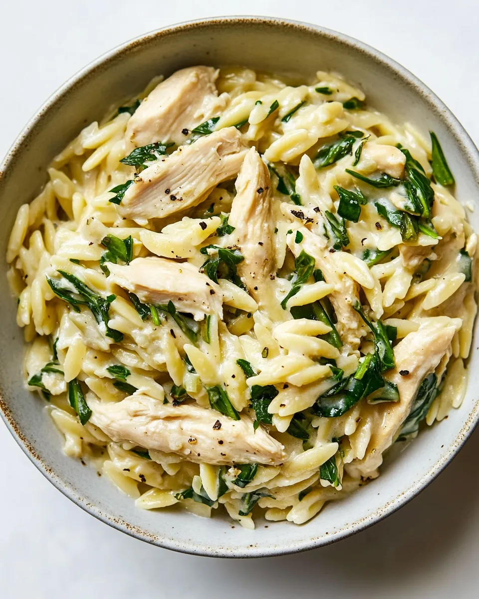 Quick Boursin Orzo with Chicken recipe photo