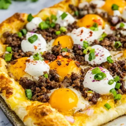 Homemade Breakfast Crescent Pizza photo