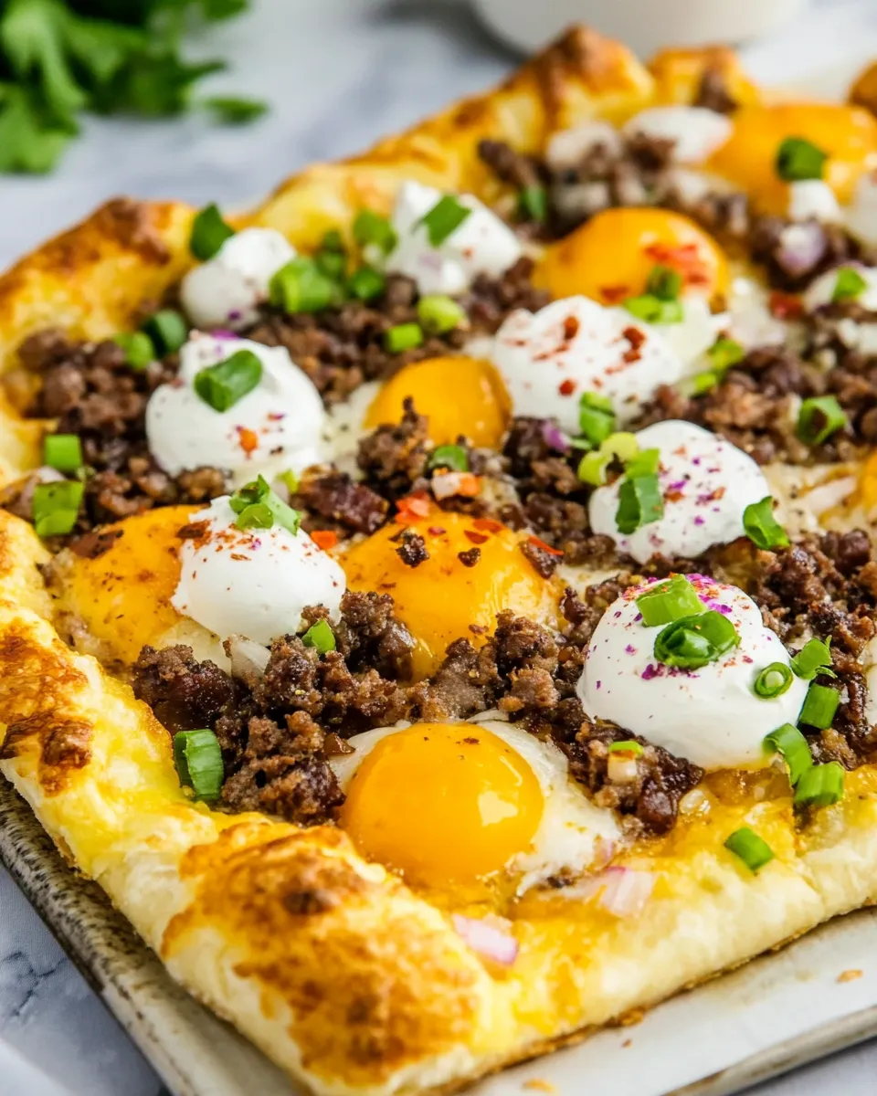 Homemade Breakfast Crescent Pizza photo