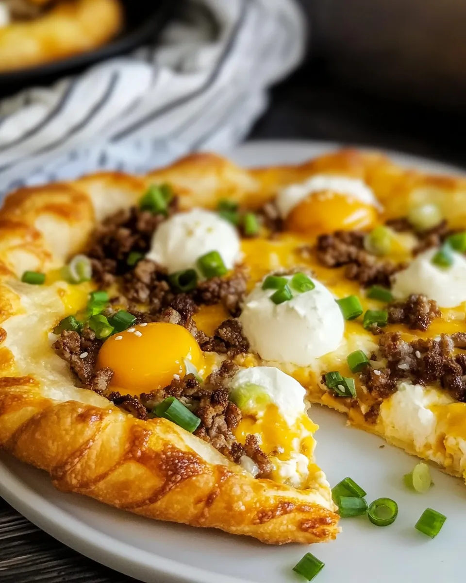 Easy Breakfast Crescent Pizza recipe photo