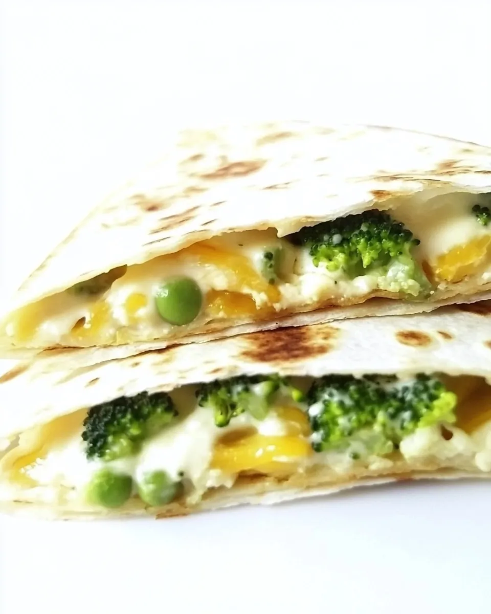 Easy Breakfast Quesadilla Recipe- Broccoli Cheese! shot