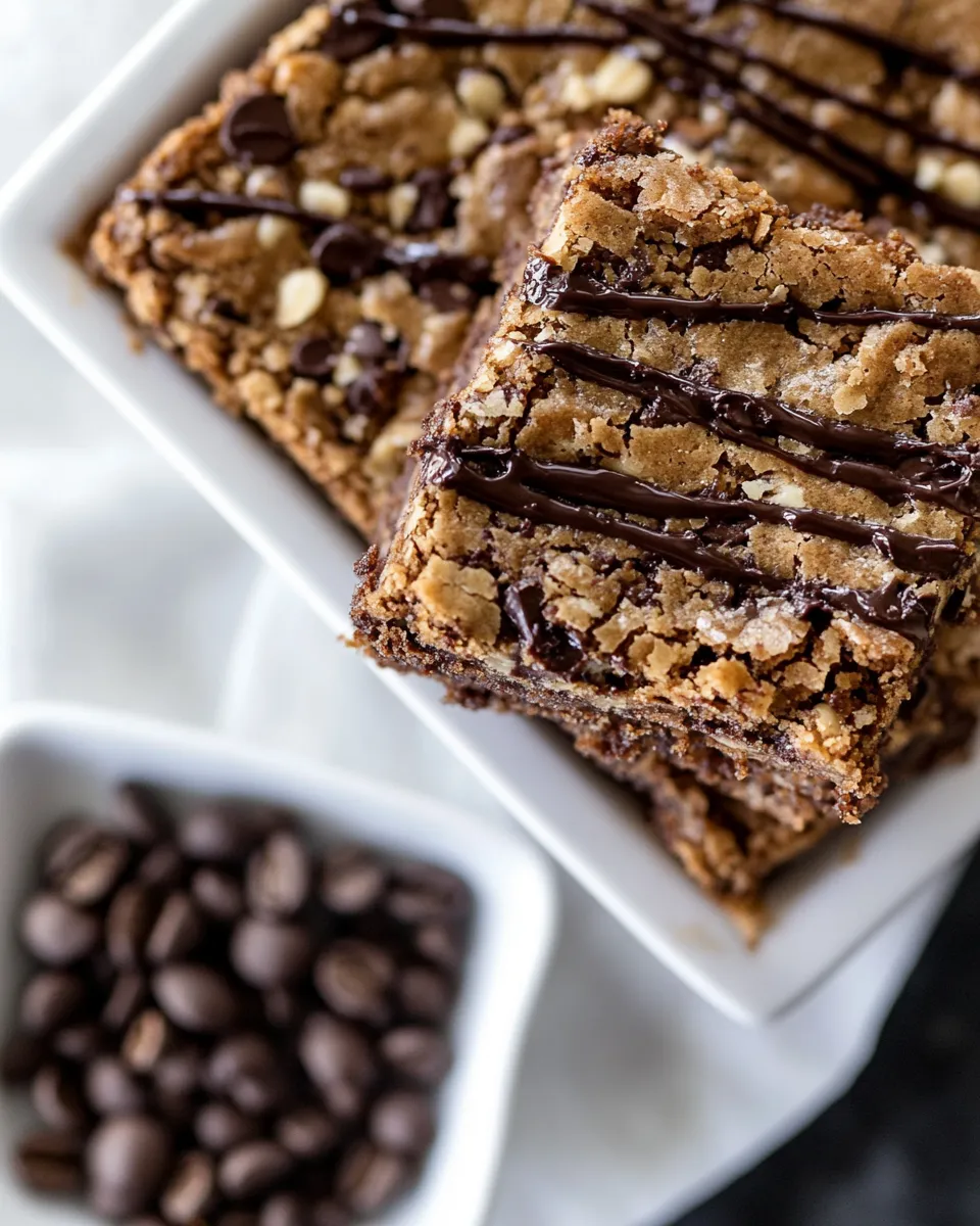 Classic Brown Butter Espresso Toffee Blondies recipe photo