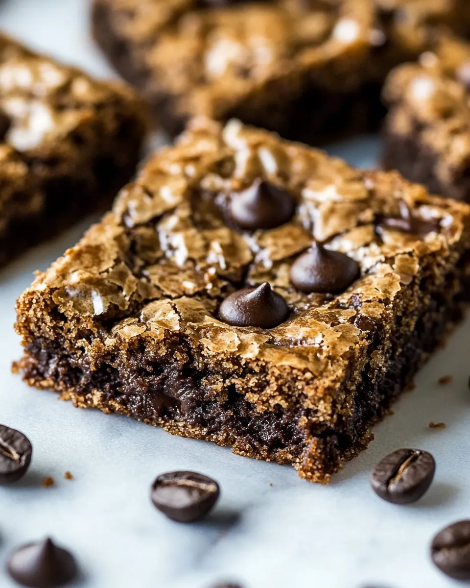 Sweet Brown Butter Espresso Toffee Blondies dish photo