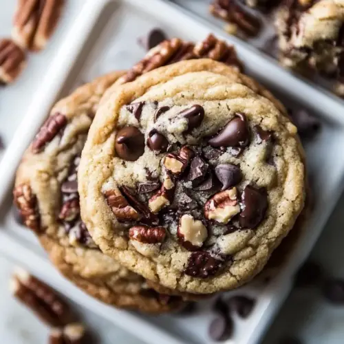 Savory Browned Butter Pecan Chocolate Chip Cookies. shot