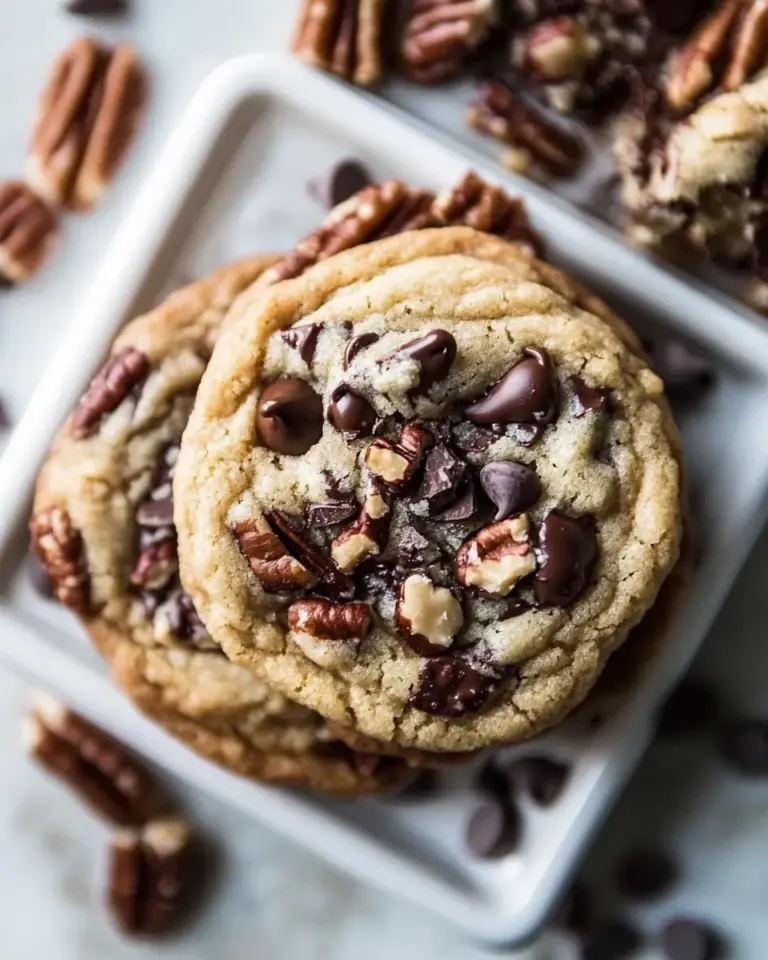 Savory Browned Butter Pecan Chocolate Chip Cookies. shot