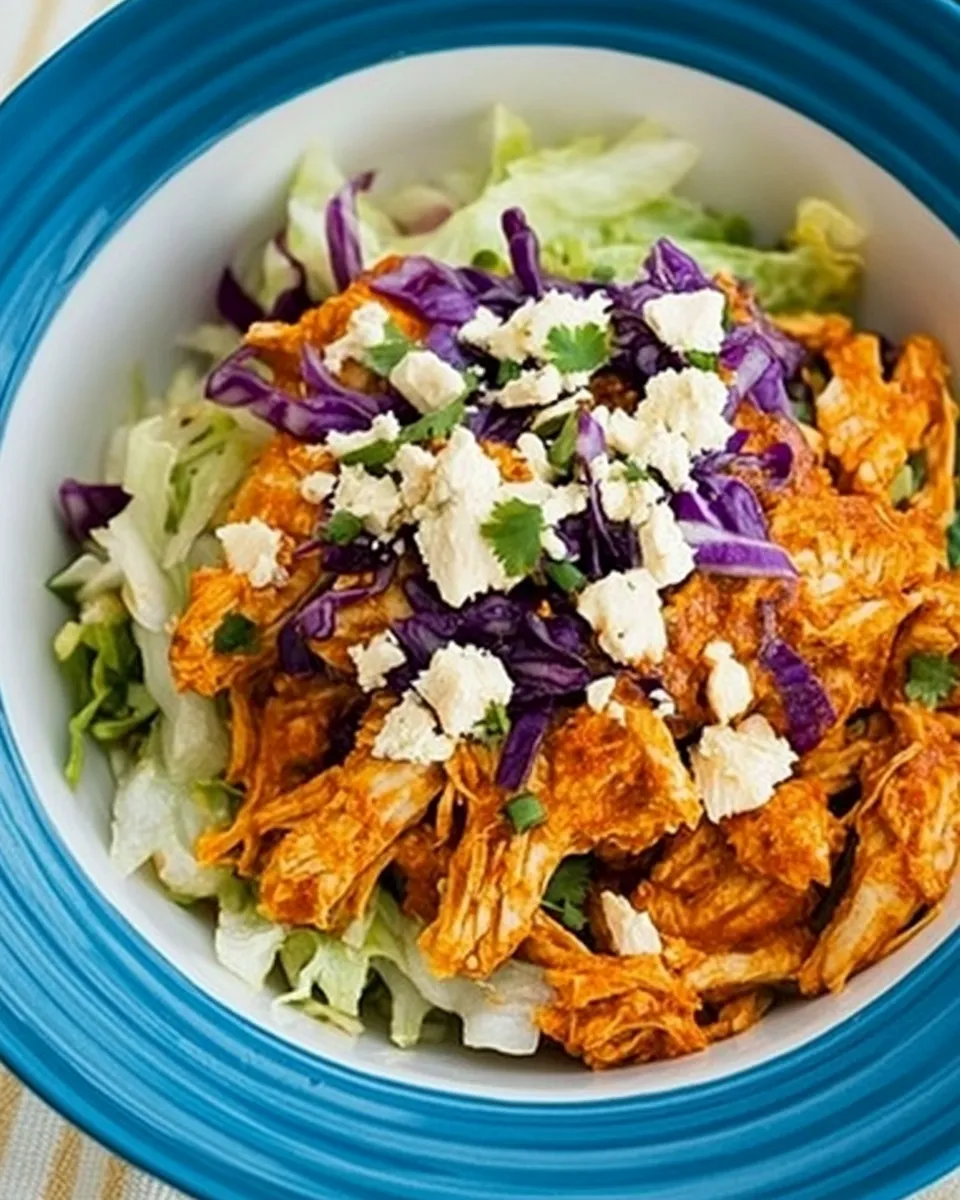 Easy Buffalo Chicken Cabbage Bowl recipe photo