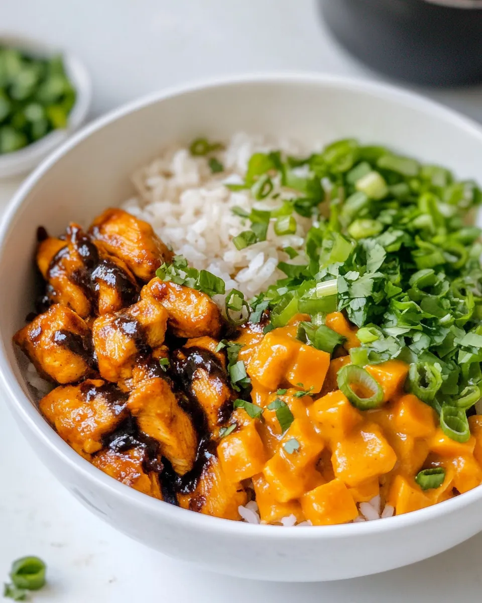 Easy Buffalo Chicken Rice Bowls image