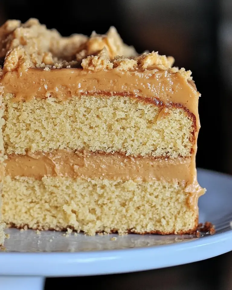 Homemade Butter Cake with Salted Caramel Buttercream Frosting Recipe photo