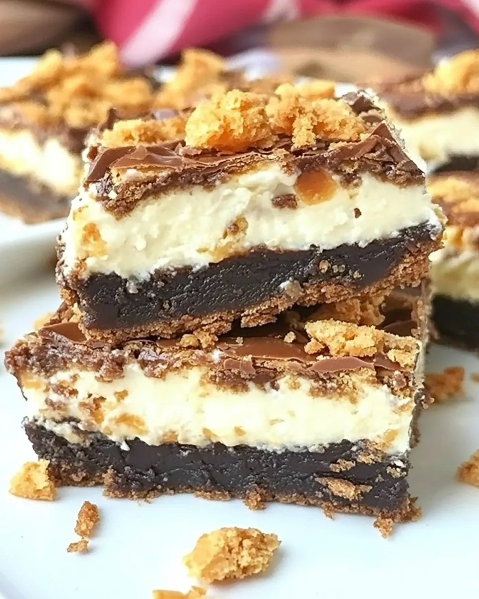 Easy Butterfinger Cheesecake Bars recipe photo
