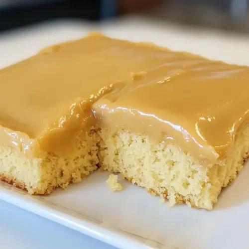 Homemade Buttermilk Sheet Cake with Caramel Icing photo