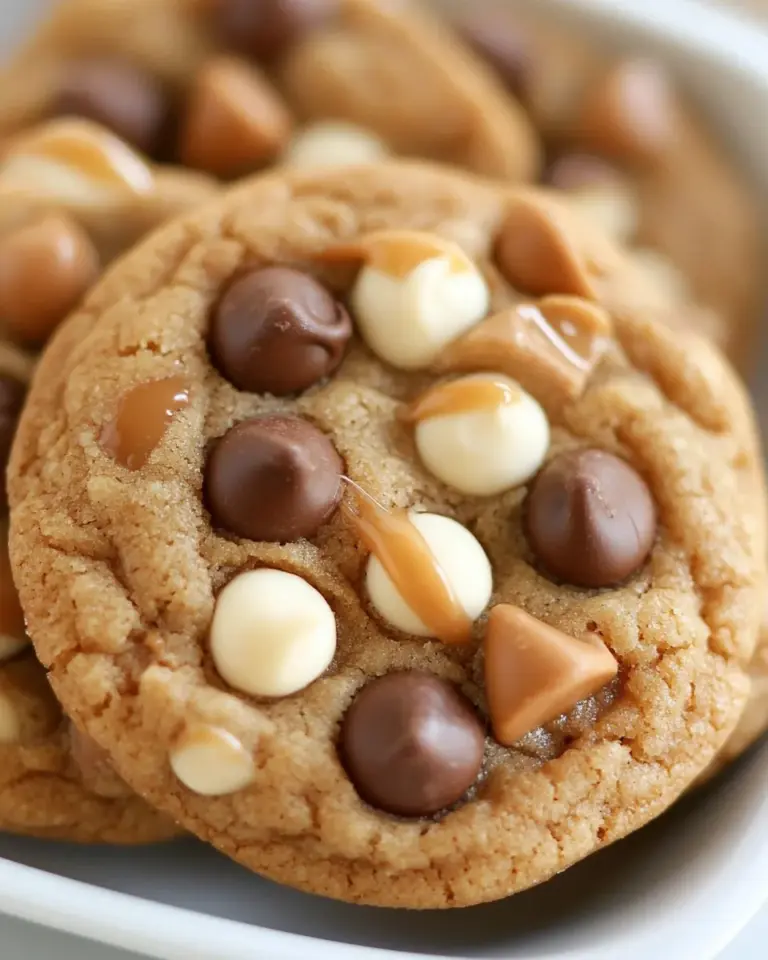 Homemade Butterscotch Pudding Triple Chip Cookies photo