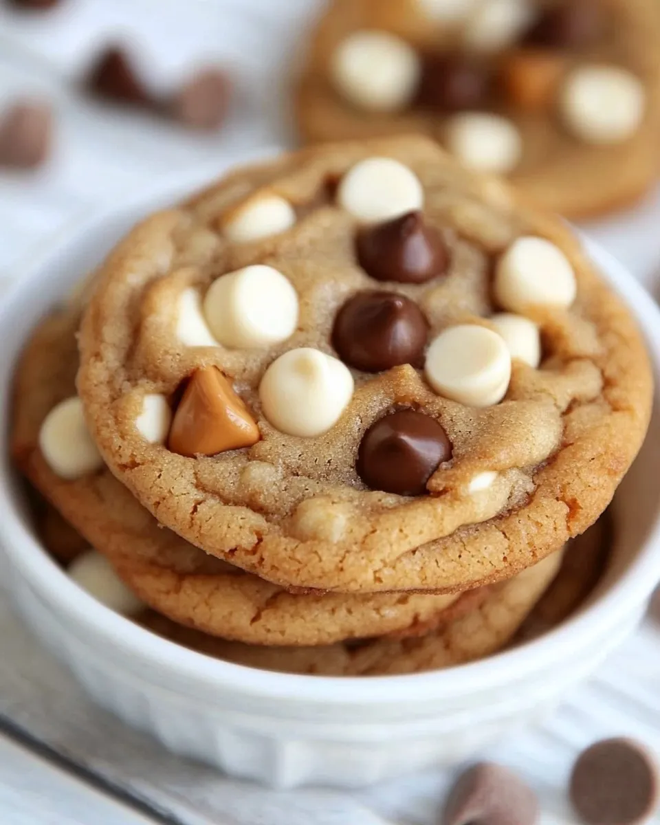 Delicious Butterscotch Pudding Triple Chip Cookies shot