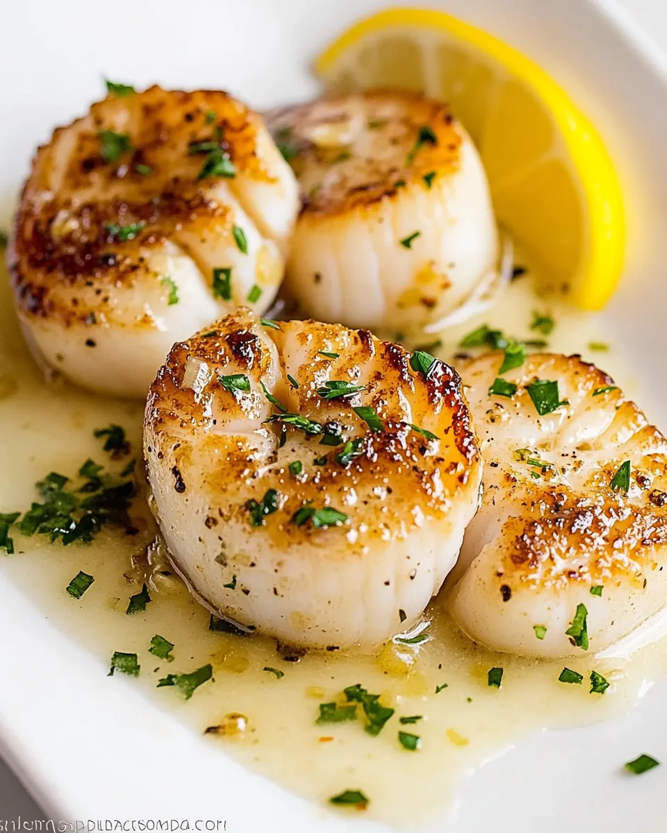 Easy Buttery Garlic Seared Scallops recipe photo