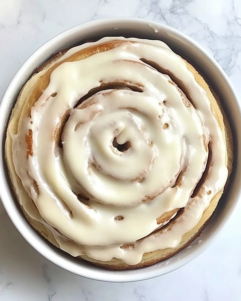 Easy CINNAMON ROLL CAKE FROM SCRATCH recipe photo