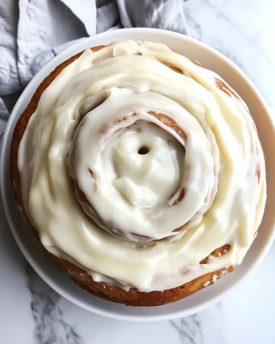 Classic CINNAMON ROLL CAKE FROM SCRATCH shot